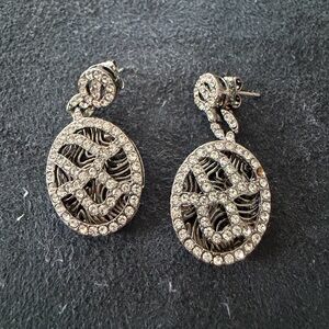 Elegant Silver Crystal Earrings